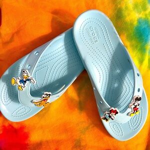 New Crocs Disney’s Cinderella Blue Sandals Flip Flops 🩴 ~ Woman’s 8  (207713)